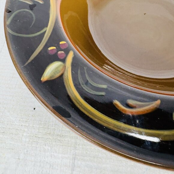 2003 Deb Hrabik For Demdaco CHOCOLATE BERRIES Ceramic Large Rim Soup Bowls Set 3 - Picture 14 of 16